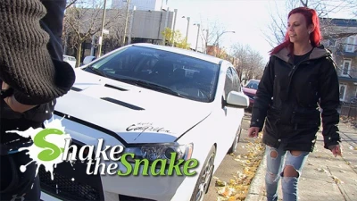 SHAKE THE SNAKE - using my Car Slut Magnet for Easy Fuck